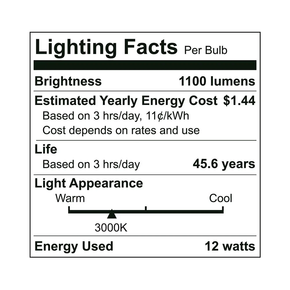 12-Watt PL Lamp Horizontal A B Hybrid 1100lm 120-277V LED Light Bulb G24Q