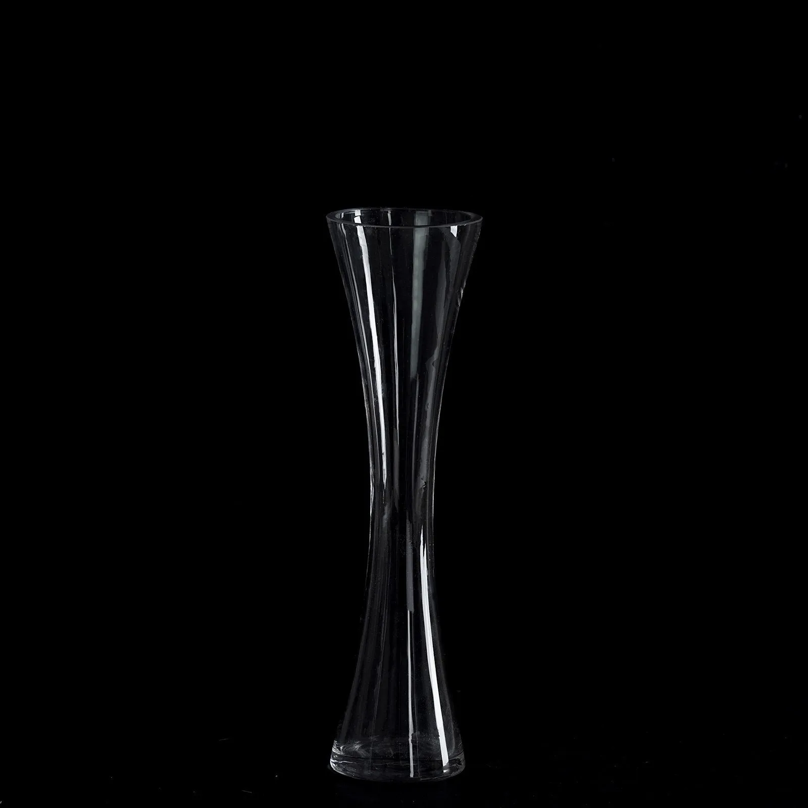 12" Tall Clear Hourglass Shaped Floral Centerpiece Vase Wedding Party Decoration - 12 PCS