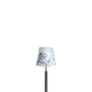 14cm tall tapered hand made marble paper shade in Tiber