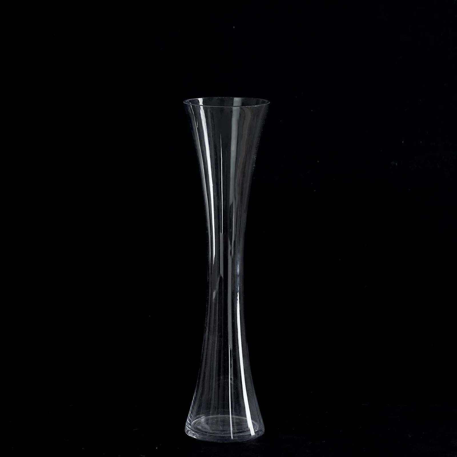 16" Tall Clear Hourglass Shaped Floral Centerpiece Vase Wedding Party Decoration - 12 PCS