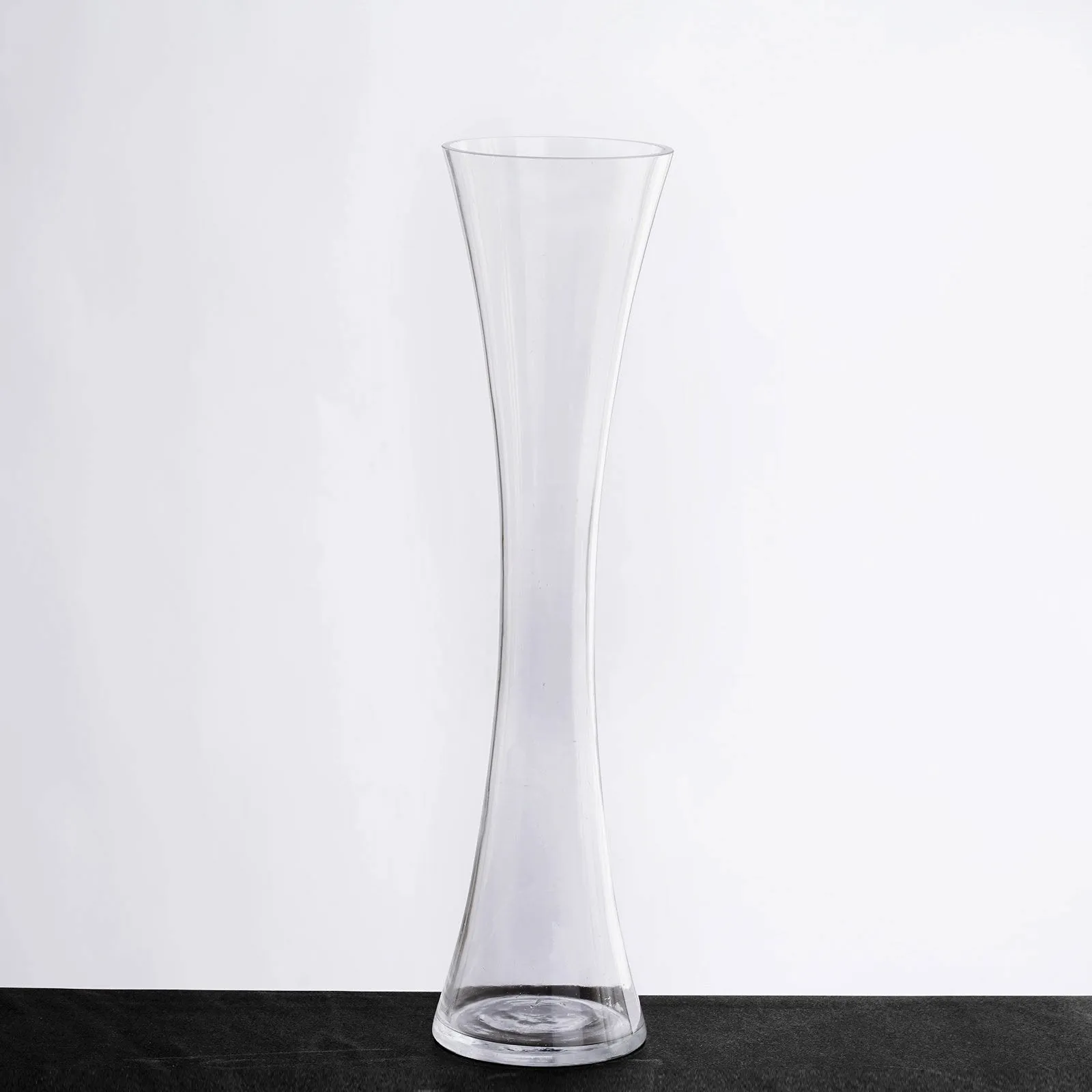 16" Tall Clear Hourglass Shaped Floral Centerpiece Vase Wedding Party Decoration - 12 PCS