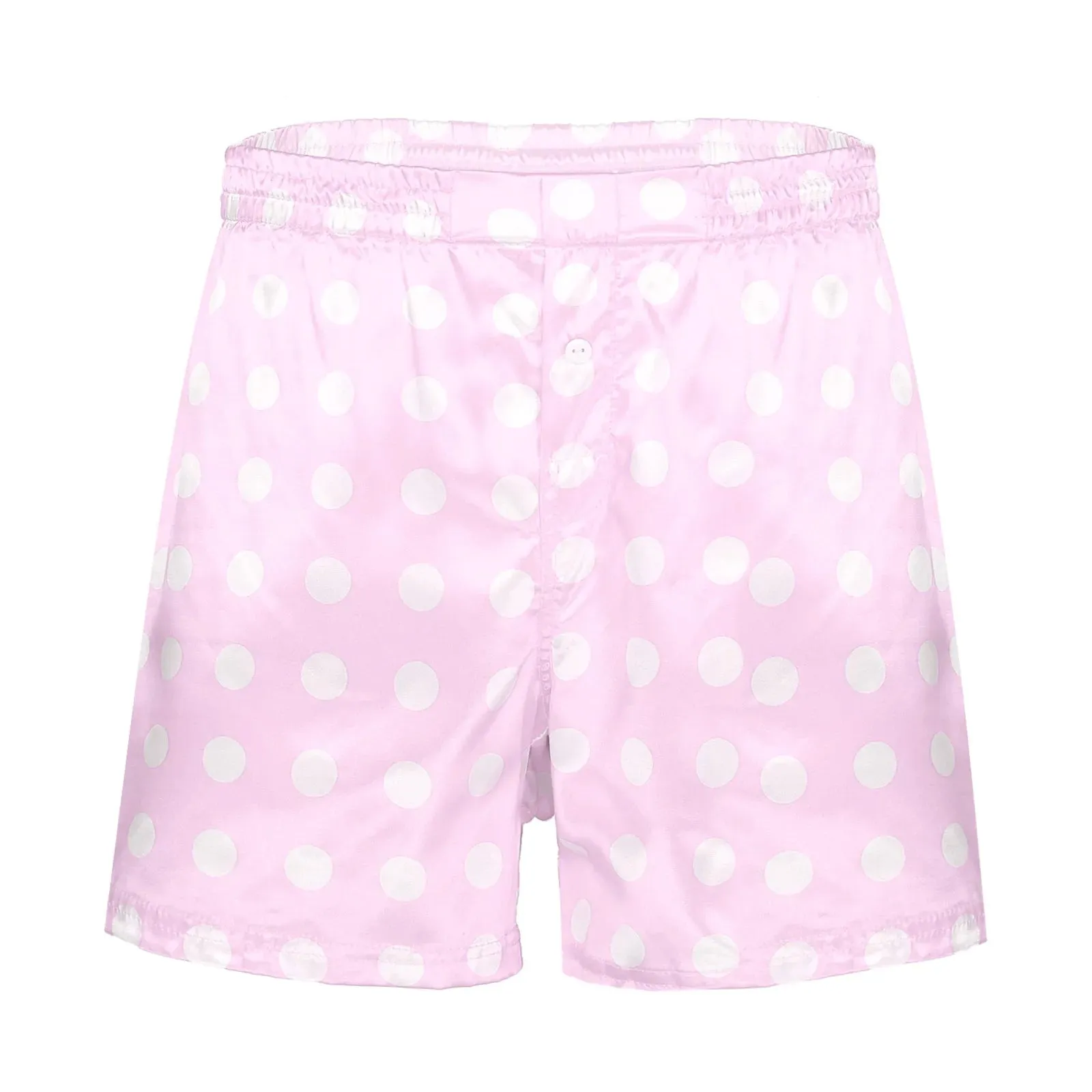 2024 New Mens Soft Boxer Shorts Underpants Pajamas Cute Love Heart Print Classic Lightweight Loose Sports Lounge Short Pants