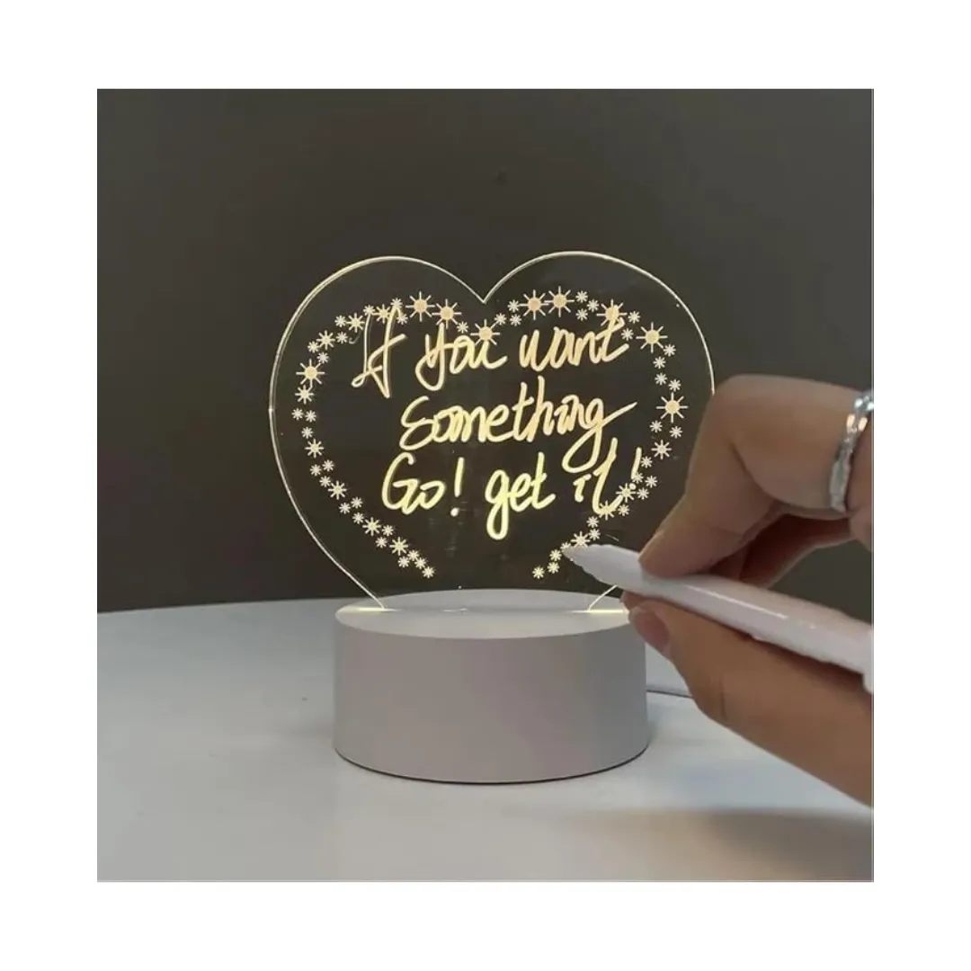 3D Creative Light, Write-on Lamp for Couple Gifts (Random design will be sent)