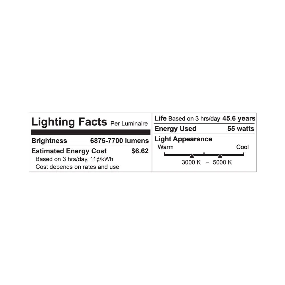 55-Watt Garage Canopy 7700lm 100-277V Dimmable LED Light (2-Pack)