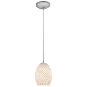 Brandy FireBird 9" LED Ceiling Pendant Light Brushed Steel