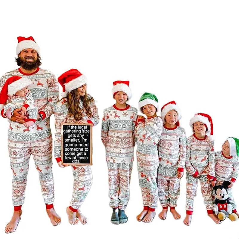 Christmas Matching Family Pyjamas Pajamas Matching  Set Adults Kids Baby Xmas  Outfit Home Wear