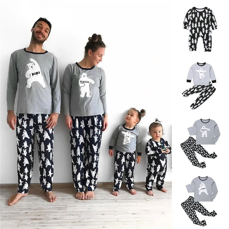 Christmas Pajamas Matching Family Pyjamas Bear Kids Sleepwear Nightwear Outfits