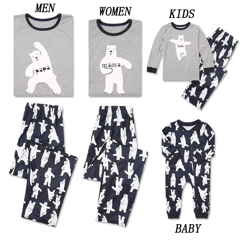 Christmas Pajamas Matching Family Pyjamas Bear Kids Sleepwear Nightwear Outfits