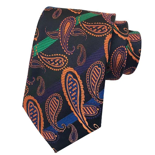 Classy Men Colorful Paisley Silk Tie