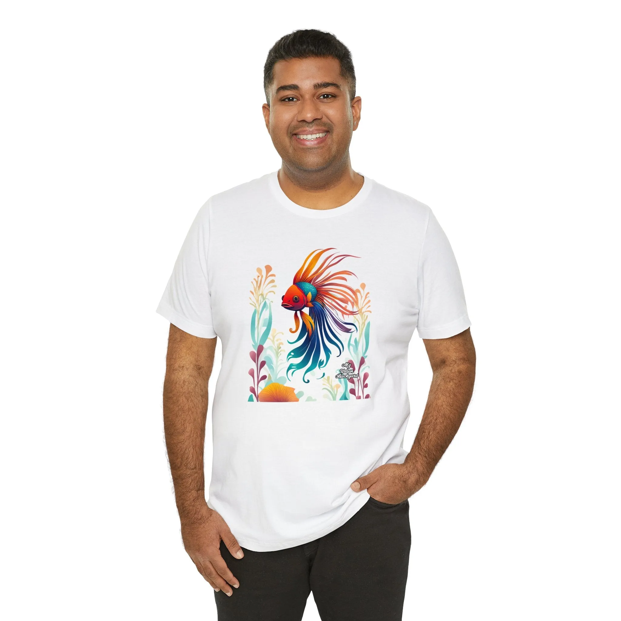 Colorful Betta Fish, Soft 100% Jersey Cotton T-Shirt, Unisex, Short Sleeve, Retail Fit