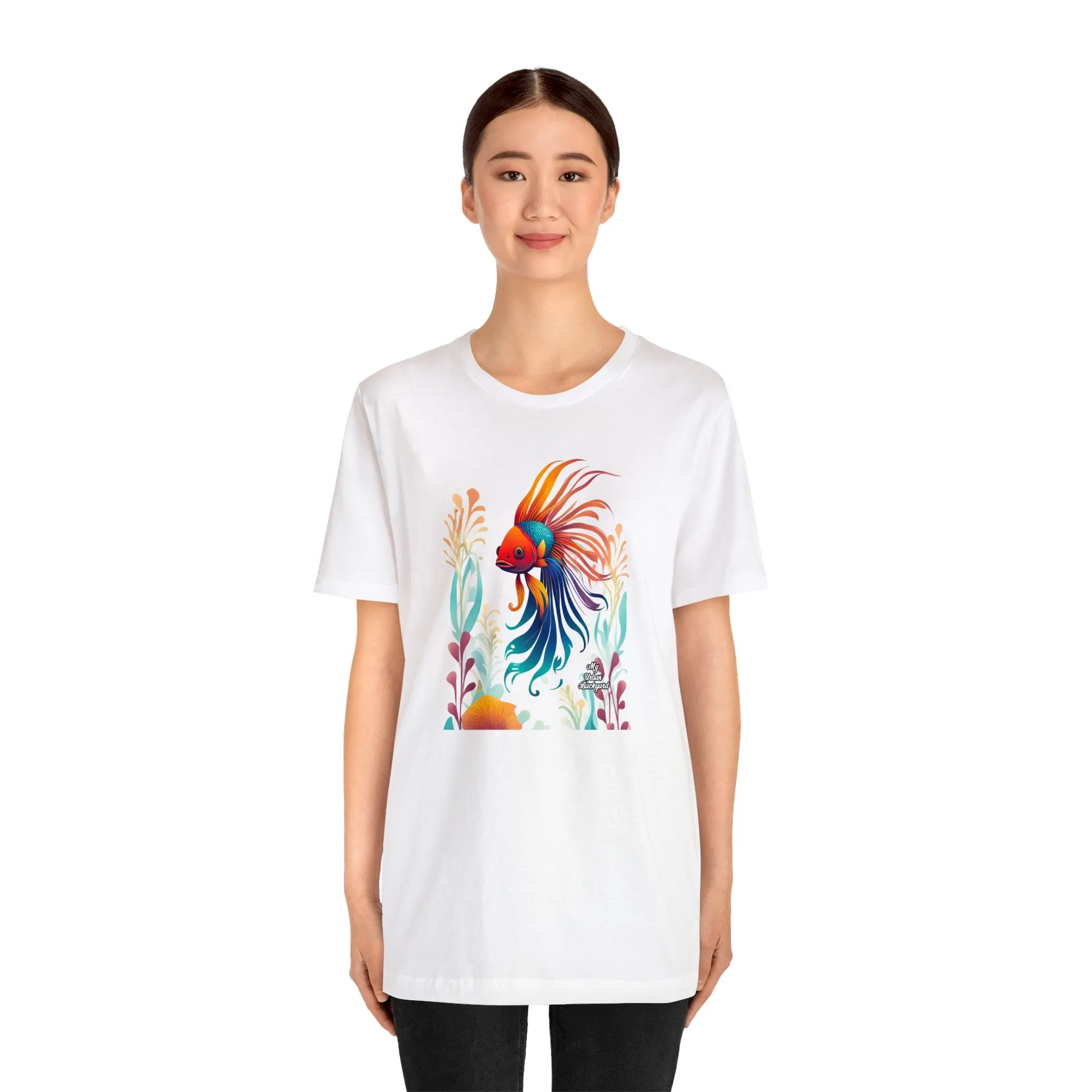 Colorful Betta Fish, Soft 100% Jersey Cotton T-Shirt, Unisex, Short Sleeve, Retail Fit