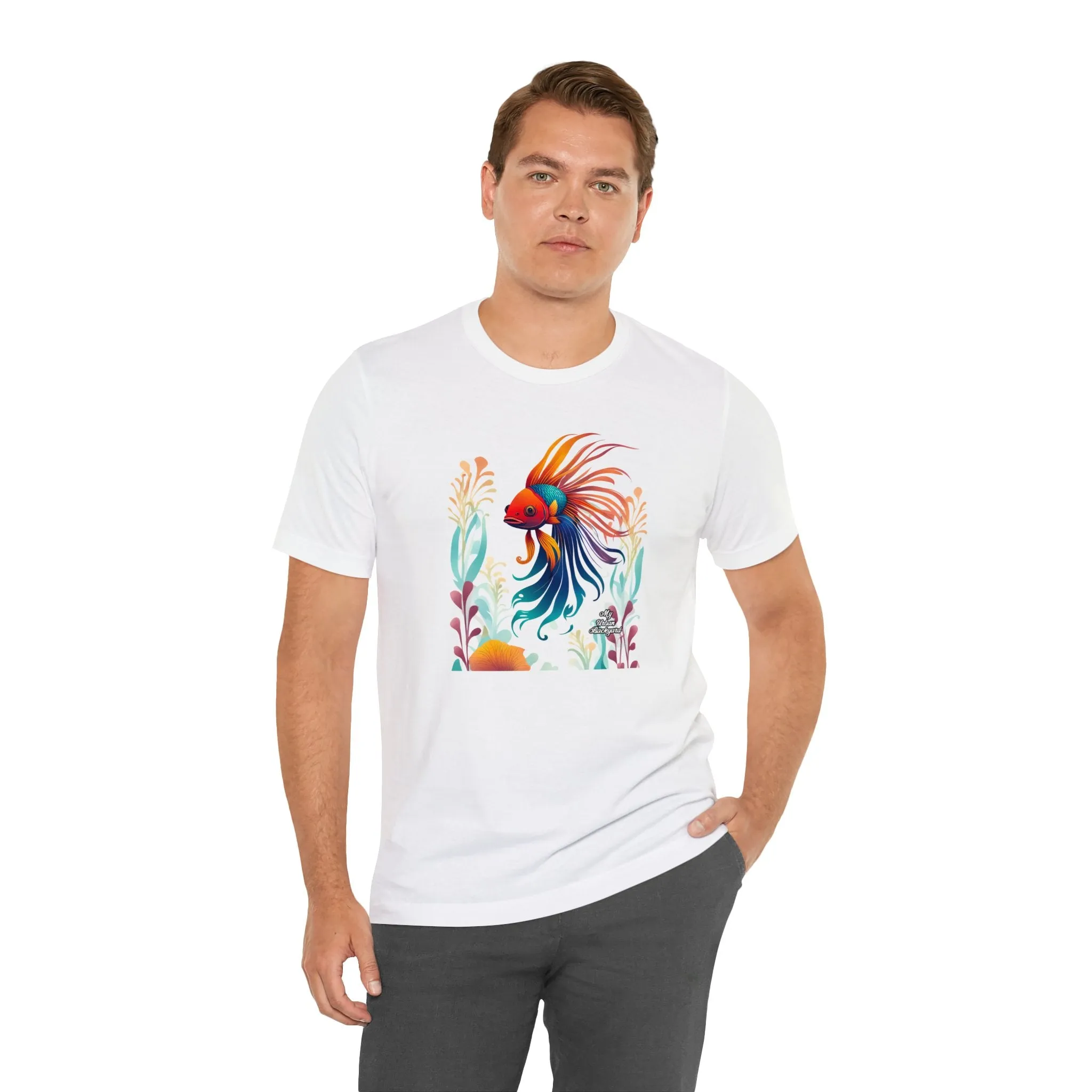 Colorful Betta Fish, Soft 100% Jersey Cotton T-Shirt, Unisex, Short Sleeve, Retail Fit