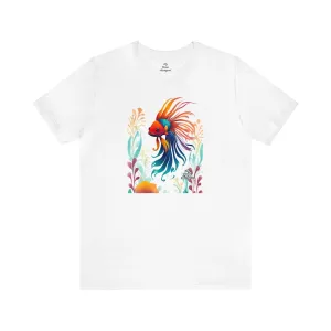 Colorful Betta Fish, Soft 100% Jersey Cotton T-Shirt, Unisex, Short Sleeve, Retail Fit