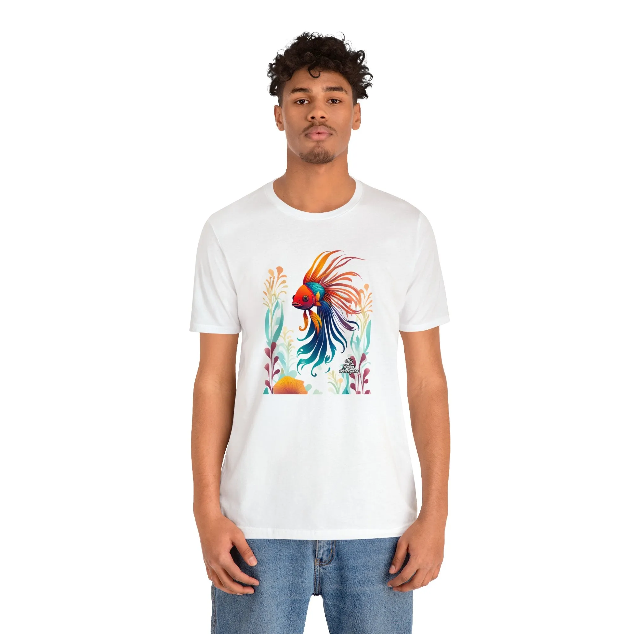 Colorful Betta Fish, Soft 100% Jersey Cotton T-Shirt, Unisex, Short Sleeve, Retail Fit