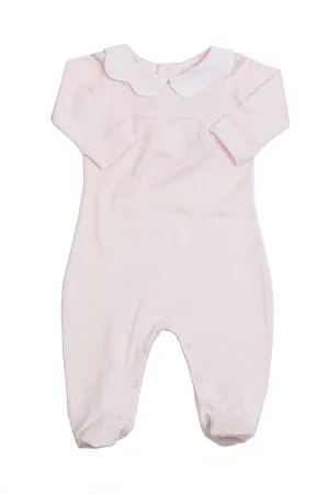 Cotton Pajama Pima Cotton with white dots and scallop neck