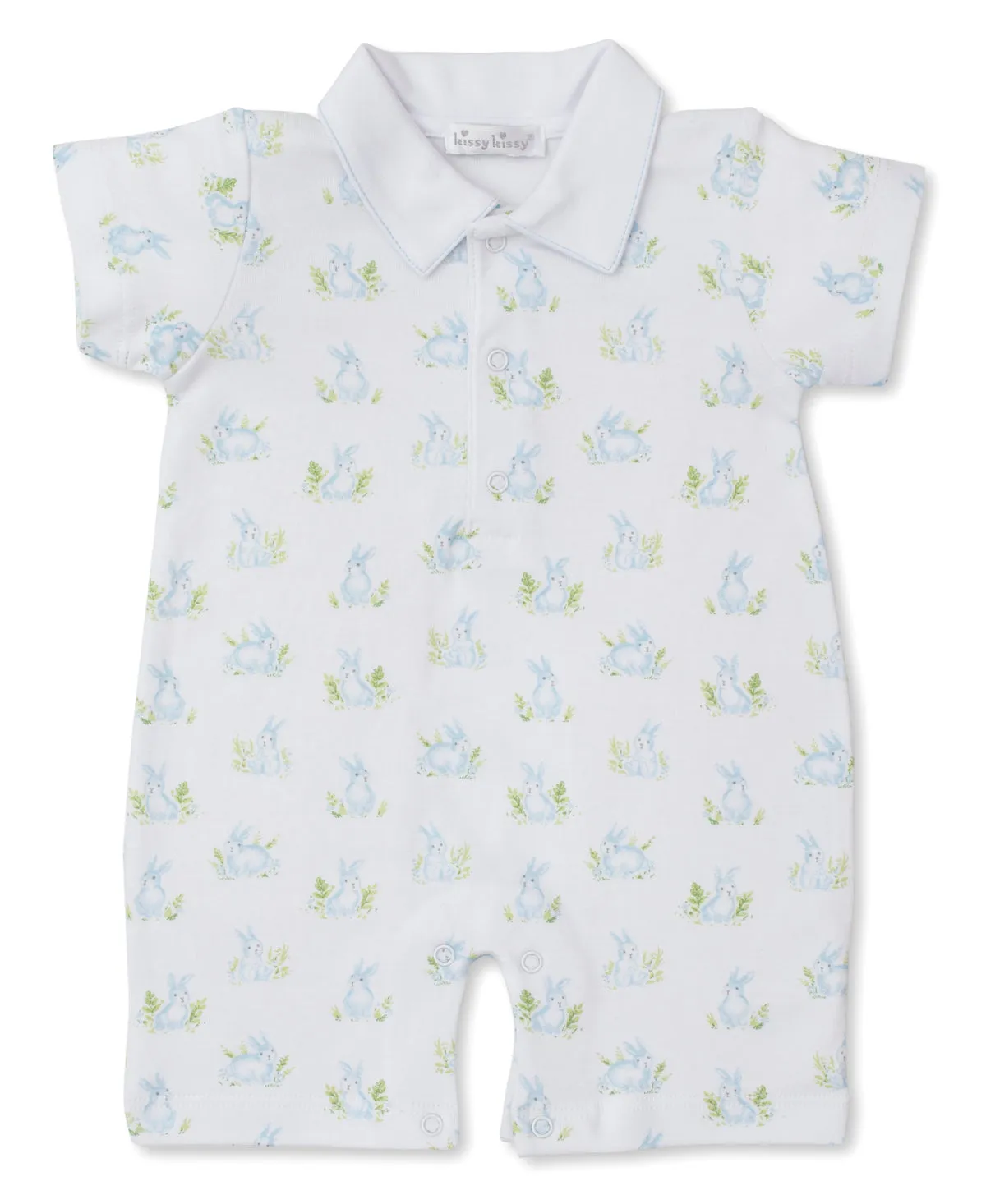 Cottontail Hollows Blue Short Print Playsuit