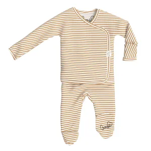 Footie - Mocha Twist - Brown Stripe