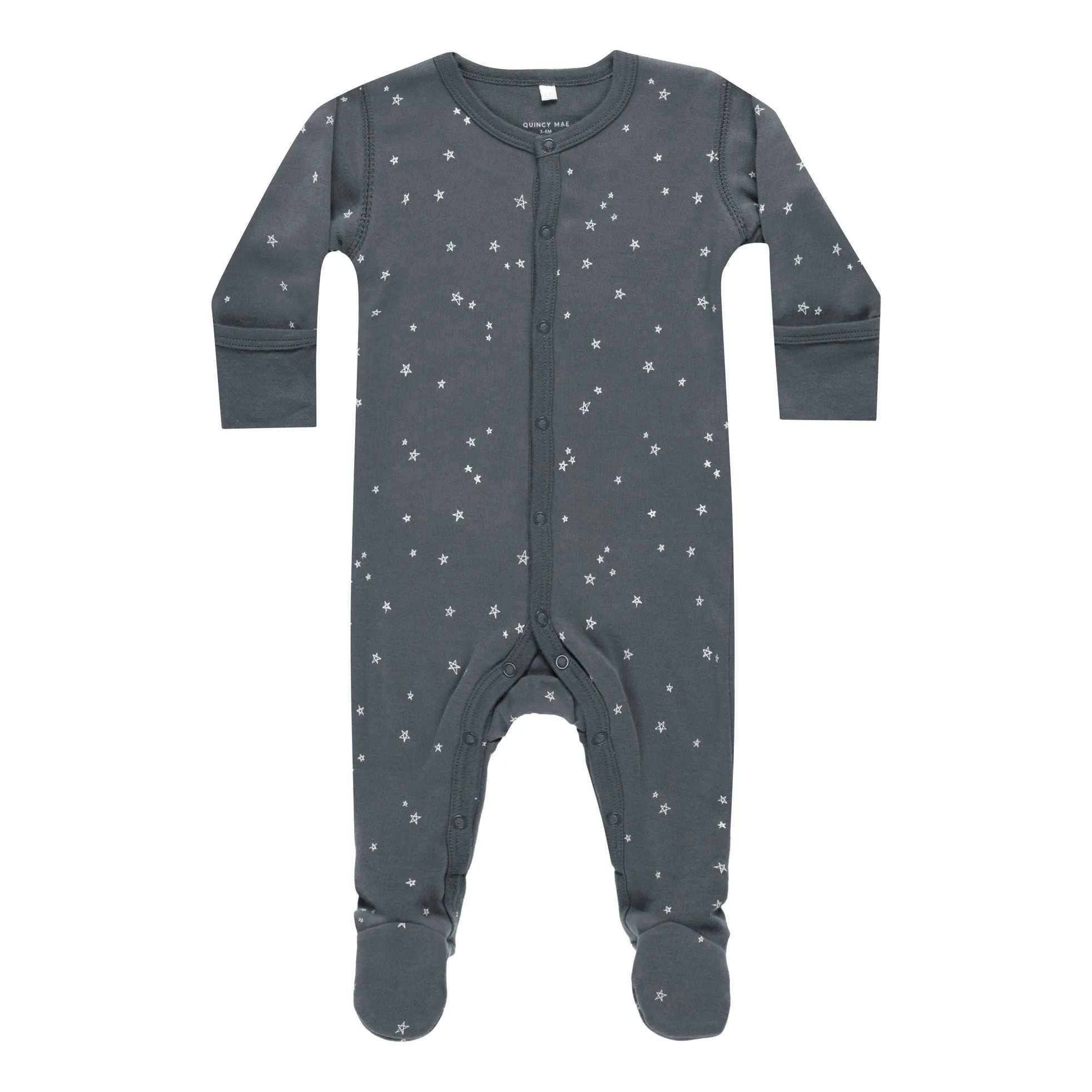 Full Snap Footie - Stars - Indigo