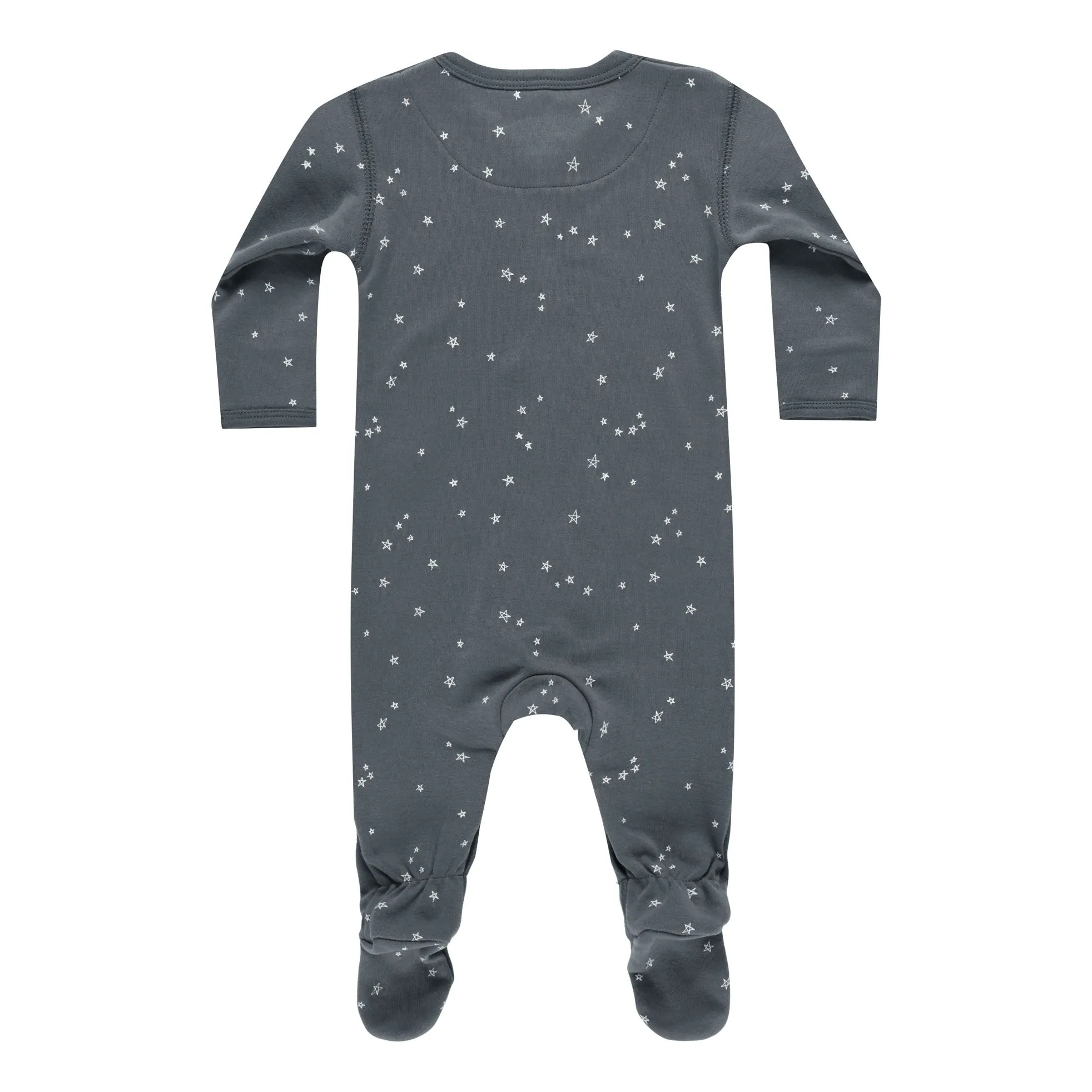 Full Snap Footie - Stars - Indigo