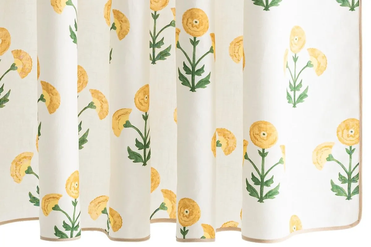 Gisele Shower Curtain in Marigold by Matouk Schumacher