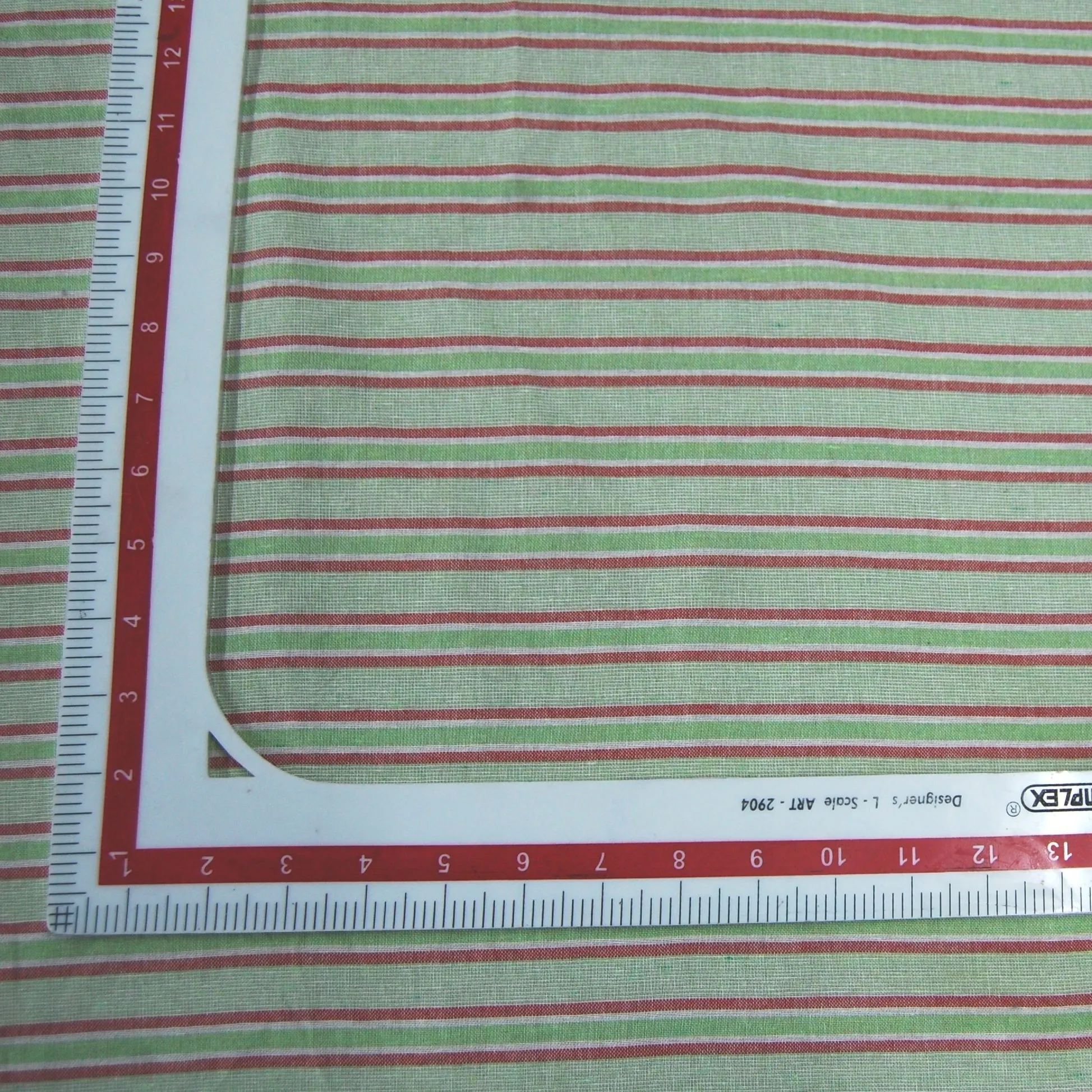 Green Stripe South Cotton Fabric