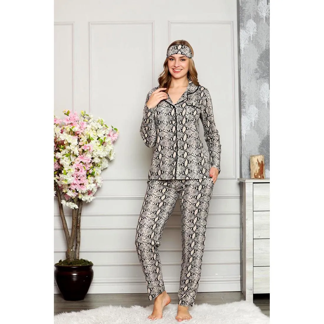 Home Clothes for Women Plaid Pants Pajamas for Women Spring Pajamas Women Two Piece Set Women Sleepwear Set for Sleep Room Wear