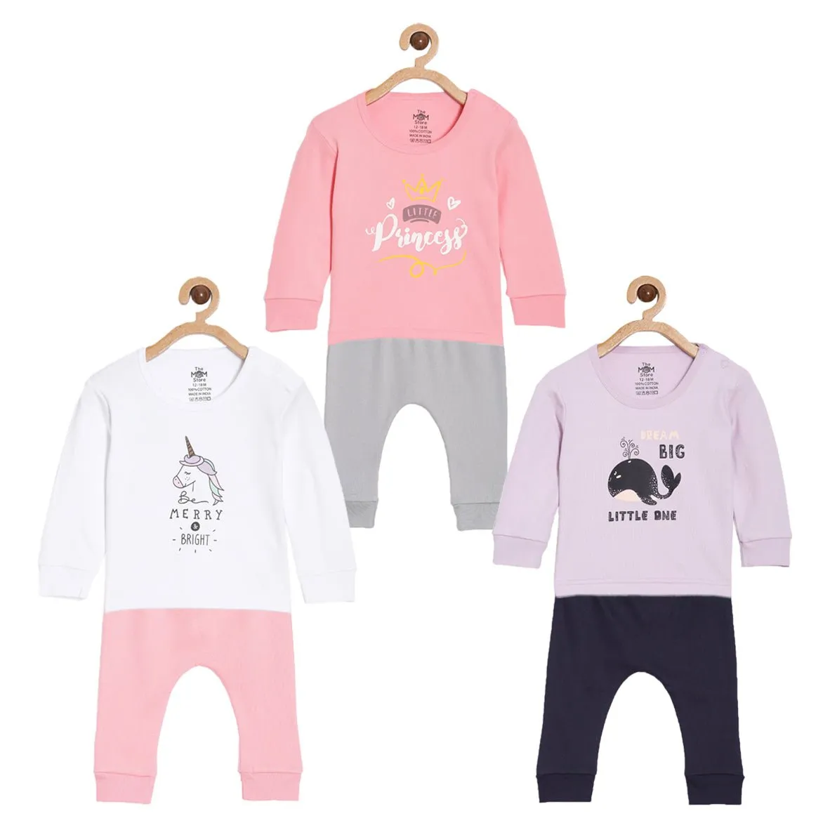 Infant Set Combo of 3: Little Princess, Merry And Bright & Dream Big