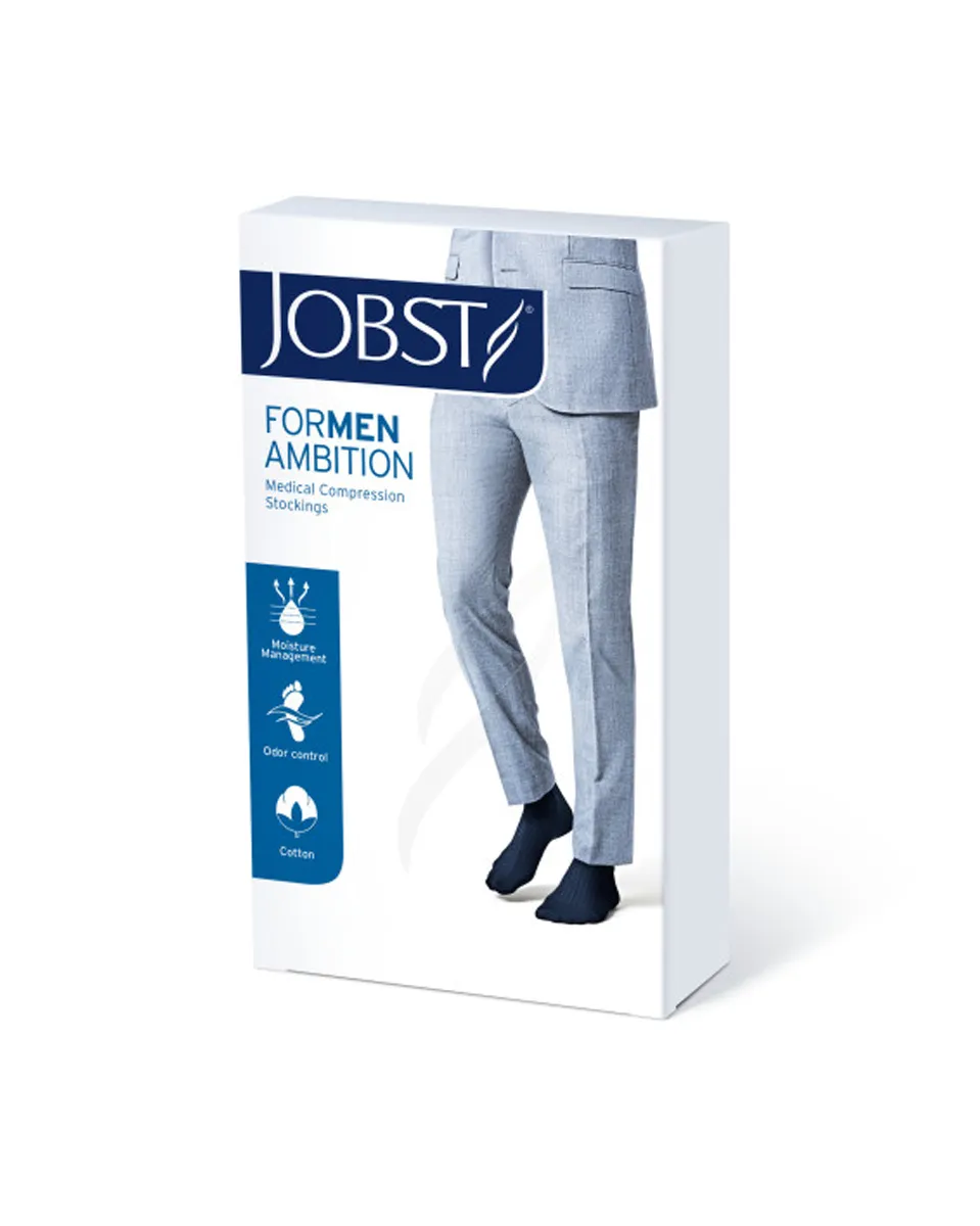 Jobst for Men Ambition Knee High Ribbed Compression Socks 30-40 mmHg