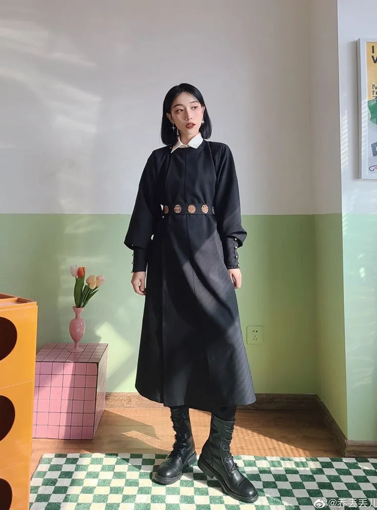 Kaqi 朱砂 Cinnabar Modernized Tang Dynasty Unisex Yuanlingpao Coat