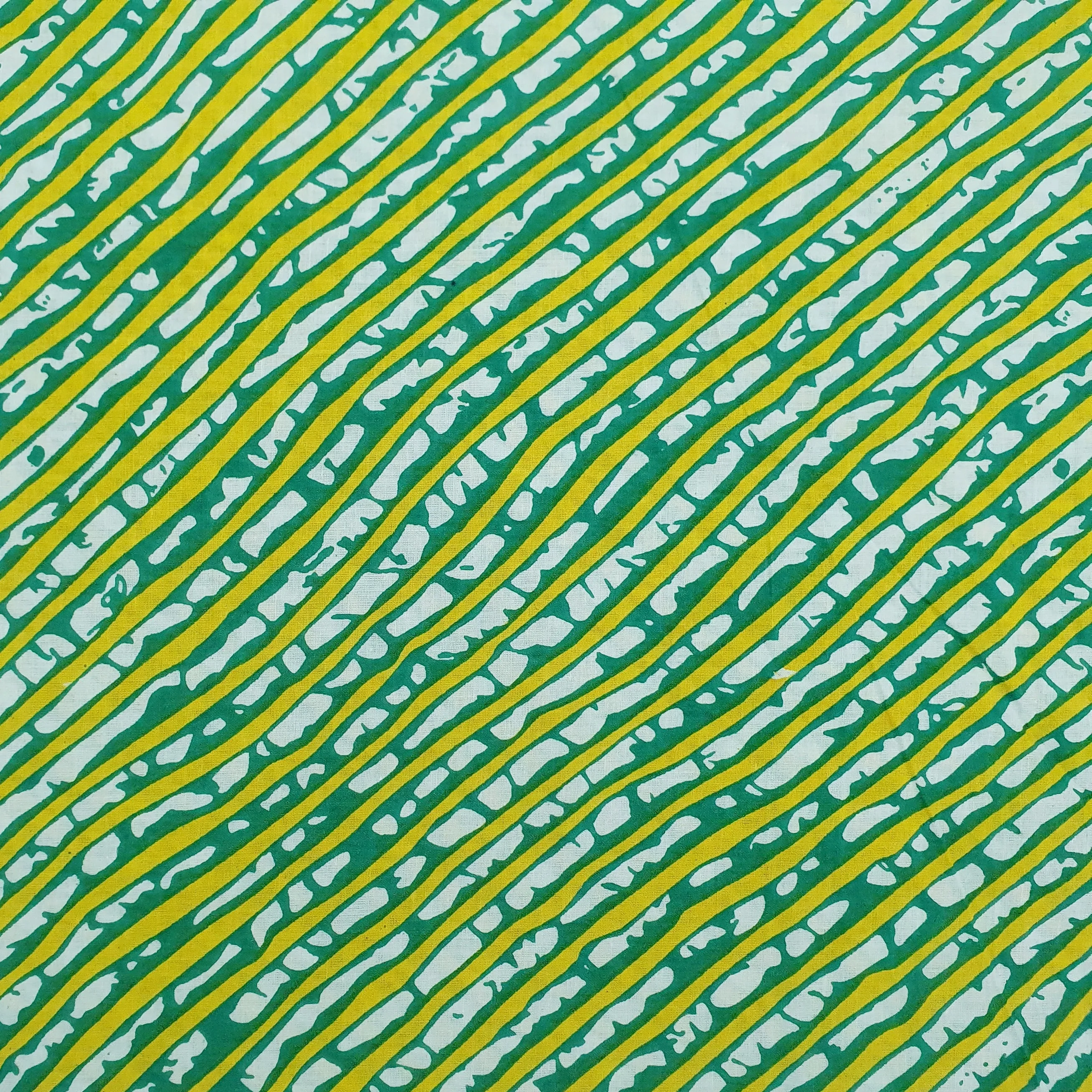 Light Green Abstract Print Cotton Fabric