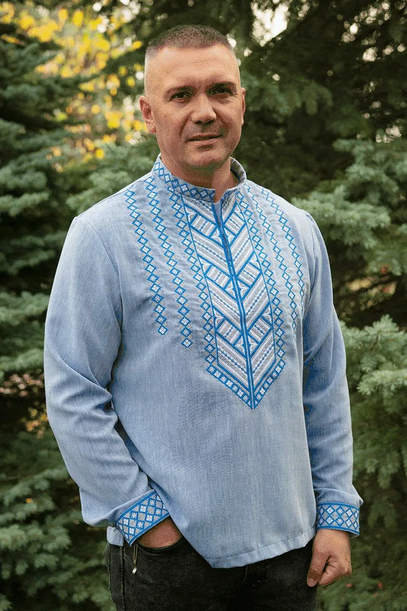 Men's Ukrainian embroidered shirt