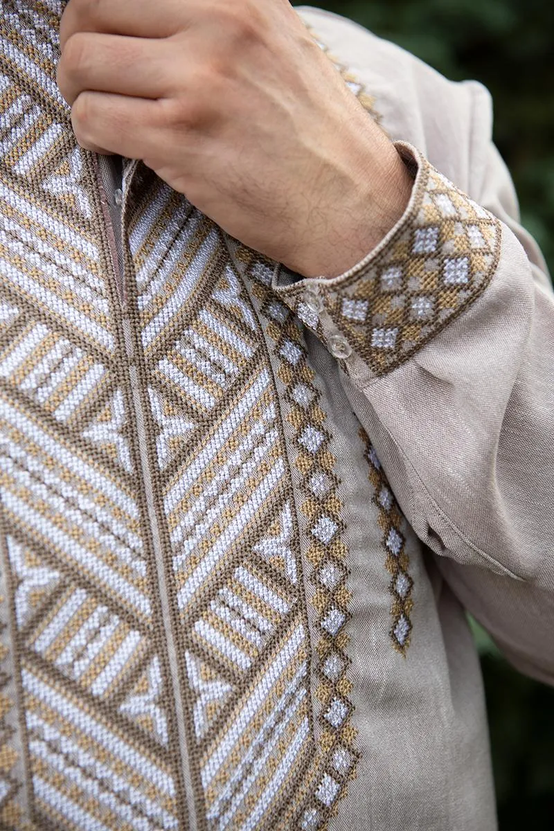 Men's Ukrainian embroidered shirt