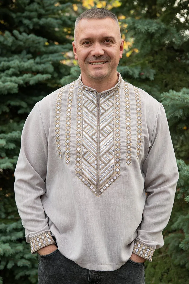 Men's Ukrainian embroidered shirt