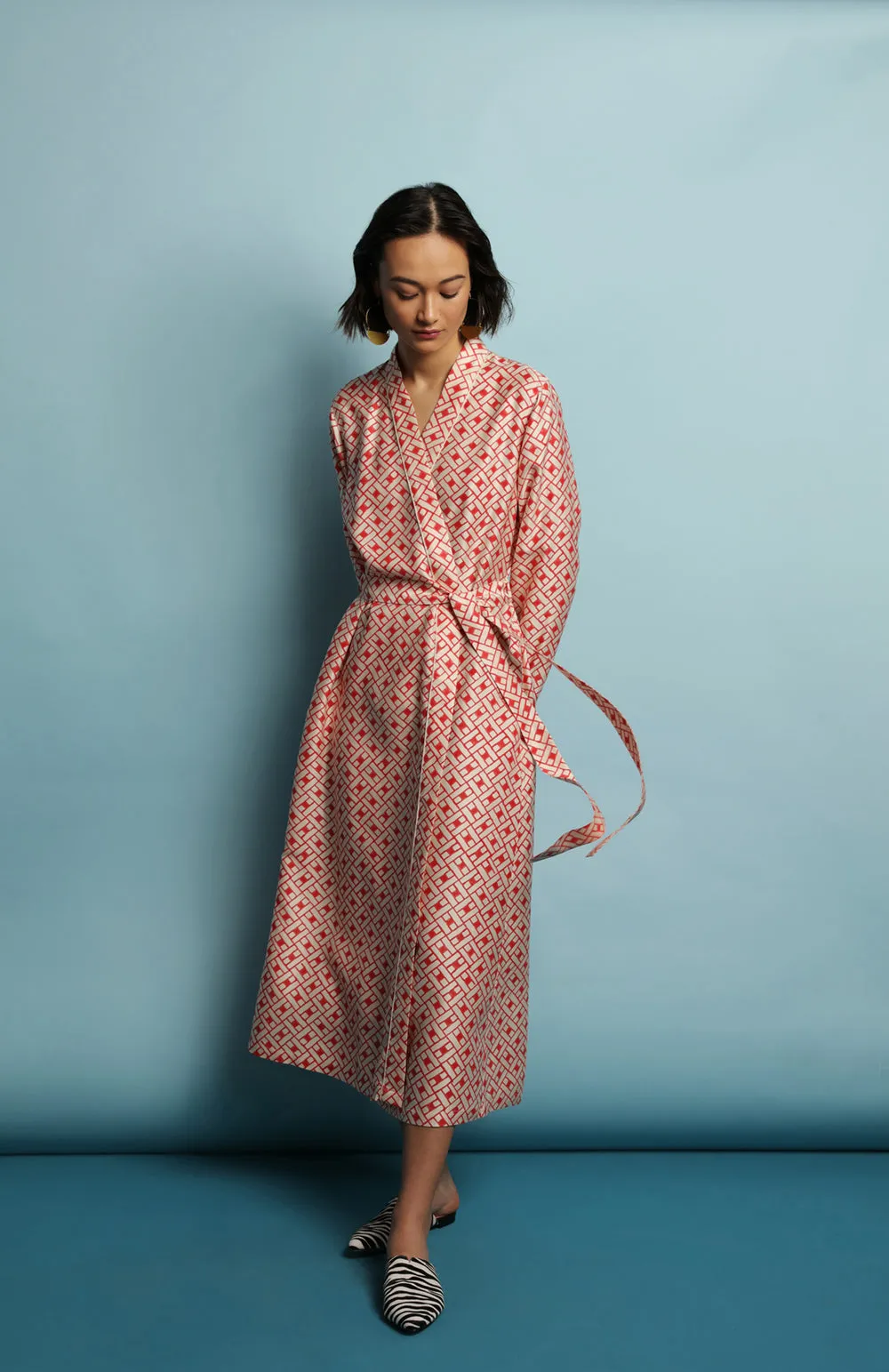 Mulberry Silk Robe - Leh Scarlet