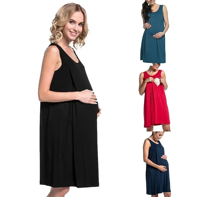 Nursing Nightgown for Breastfeeding Moms: Maternity Pajamas Hospital Sleepwear