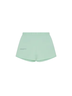 Organic Cotton Pajama Loose Shorts—lagoon green