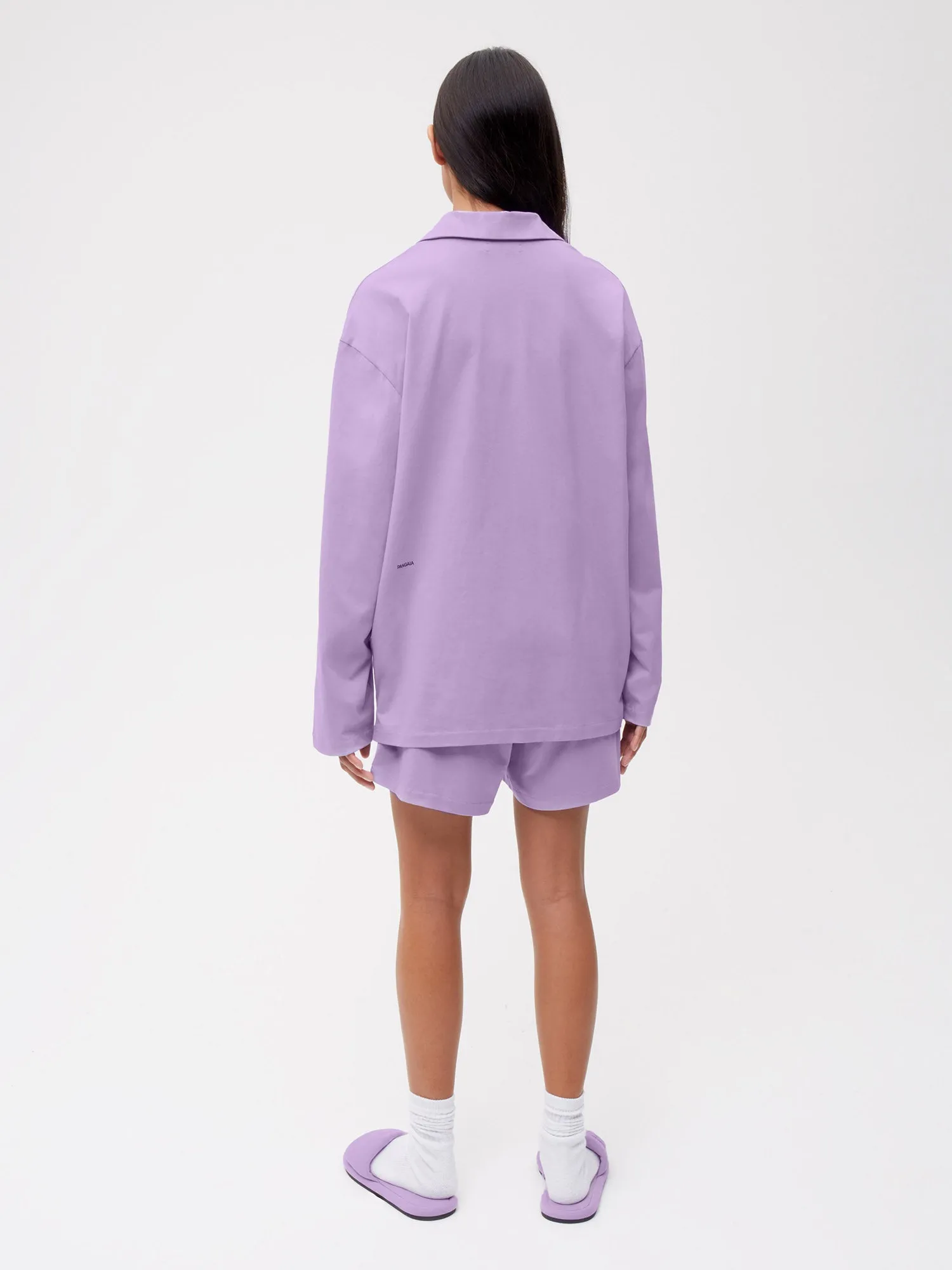 Organic Cotton Pajama Loose Shorts—orchid purple