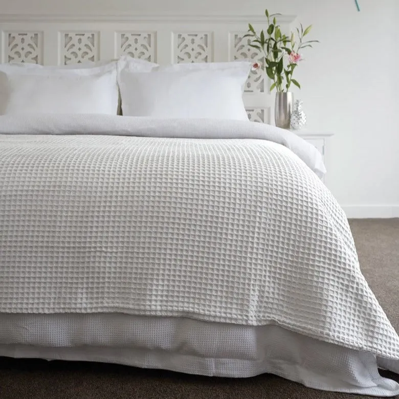 Premium super soft Cotton Waffle Blanket - LINEN by Jenny Mclean