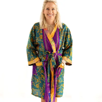 Silk Sari Kimono Knee Length