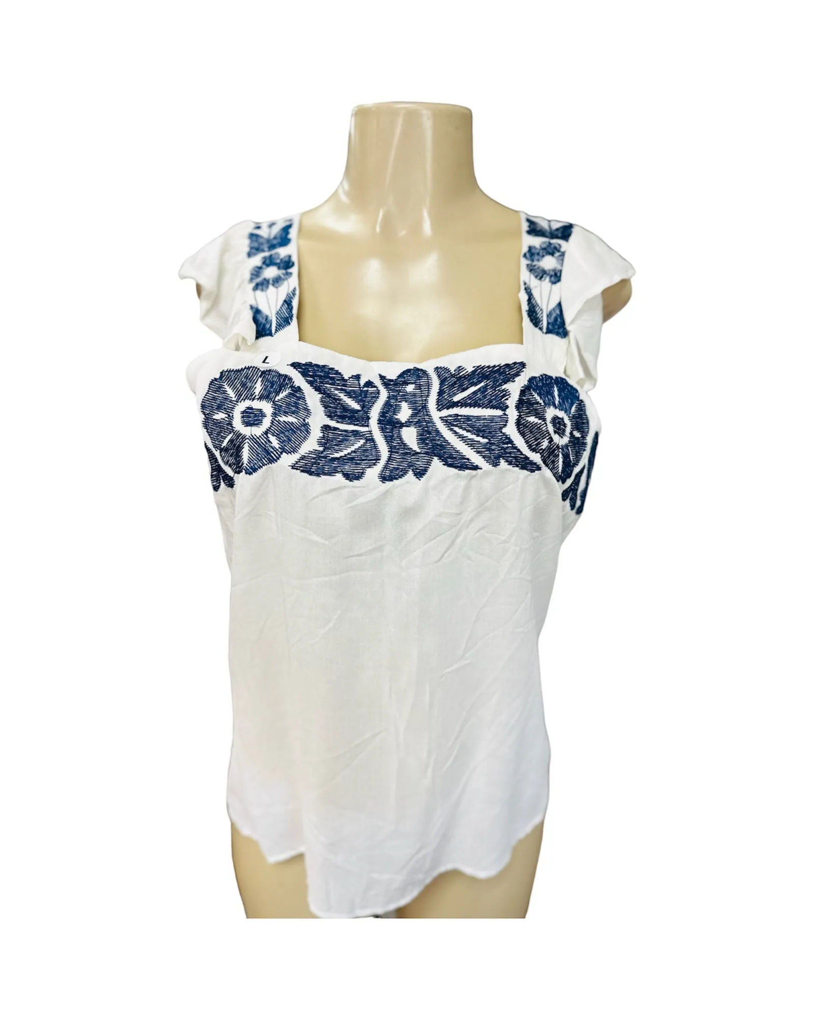 Sofía Jalapa Sleeveless Top White