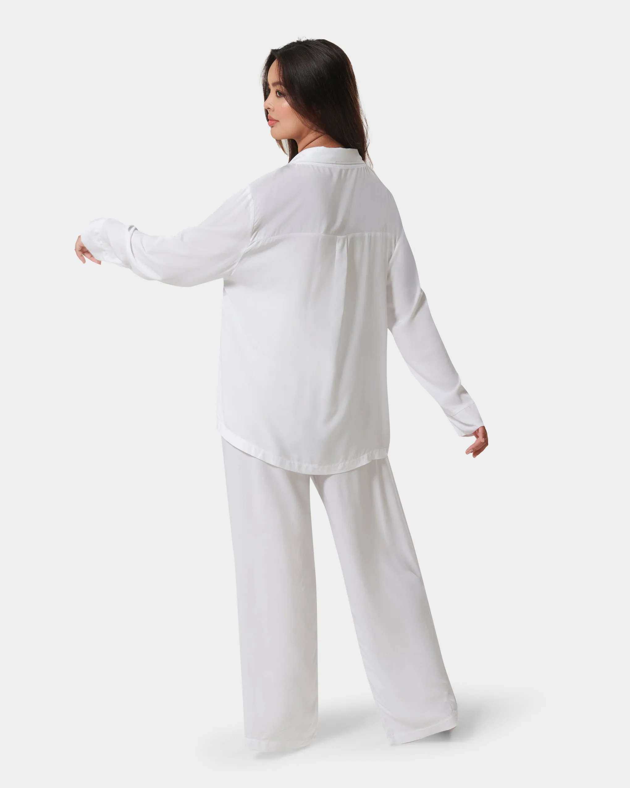 Tarcon Eco Viscose Long Pyjama Set White