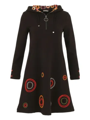 TARGET CIRCLE PRINT HOODY DRESS